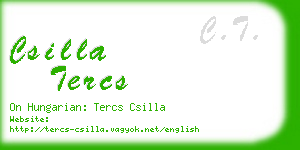 csilla tercs business card